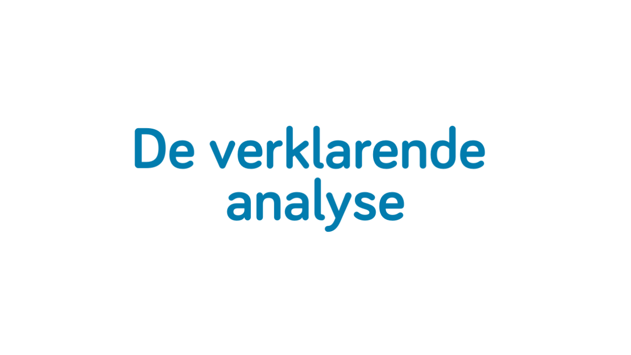 De verklarende analyse - ambulant slider